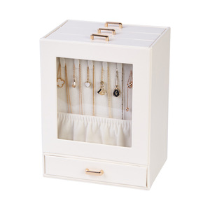Boîte de rangement multifonctionnelle de luxe en PU pour bijoux, pendentifs, colliers, bagues, boucles d'oreilles et bracelets - Product Image 6