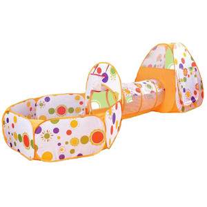 Tente de jeu pour bébé pliable 3 en 1 avec <span class=keywords><strong>piscine</strong></span> à balles <span class=keywords><strong>et</strong></span> <span class=keywords><strong>tunnel</strong></span>, tournesol - Product Image 4