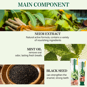 Pasta Dental de Neem de Marca Blanca con Aceite de Menta Negra para Aliento Fresco y Dientes Más Fuertes, Fabricante de Pasta Dental Herbal Oral para Eliminar la Sarro - Product Image 5