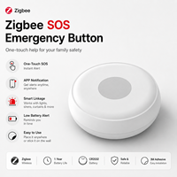 Bouton de panique d'urgence sans fil Zigbee 2,4 GHz OEM, alerte SOS, système de sécurité domestique intelligent Tuya, matériau ABS, portée de 80 m, alarme par application