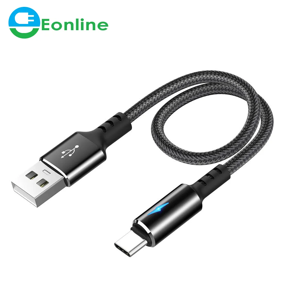 EONLINE Ультра короткий 25 см USB Type C кабель для передачи данных USB A USB C Kable 5A кабель для быстрой зарядки для OPPO Xiaomi Redmi Note 12 pro