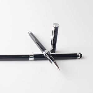 Bolígrafo de Metal con Tinta de Gel Personalizado Negro con Punta Táctil - Product Image 4