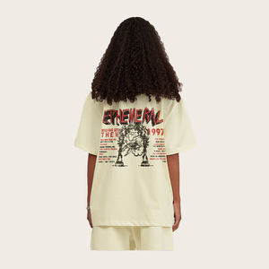 QUATU Printing on Demands Clothes Women 100% Cotton 270 Gsm Heavy Weight t Shirt High Quality Screen Print Tshirt - Product Image 1
