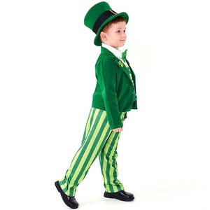 Green Carnival Festival Irish Folk <span class=keywords><strong>St</strong></span> <span class=keywords><strong>Patrick</strong></span> Day Elf Leprechaun Costume 2017 - Product Image 6