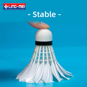 Volant de badminton en plumes d'oie personnalisé à 77 vitesses LINGMEI-60 Coq sandwich durable et hautement durable Volant modèle classe A + - Product Image 2