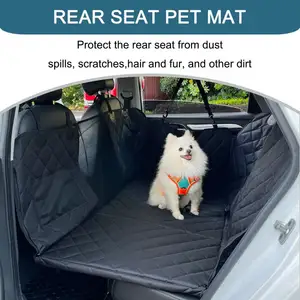 GeerDuo Haustier angepasster extra großer harter Boden faltbar wasserdicht Hund Auto Rücksitz-Verlängerungsbezüge für große Hunde