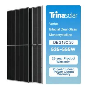 Trina 550W PV Mono Solar 182mm x 182mm cells with TUV CE Glass For Global Market