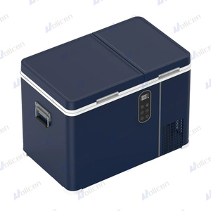 Compresseur universel 45W réfrigérateur de voiture double zone 12V/24V ABS congélateur de camion 35L/45L/55L réfrigérateurs de véhicule Type de machine à glaçons - Product Image 5