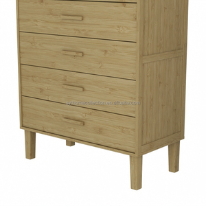 Commode à 5 tiroirs Mofern Natural pour chambre à coucher, organisateur de rangement, armoire de rangement pour chambre à coucher, couloir, placard - Product Image 6