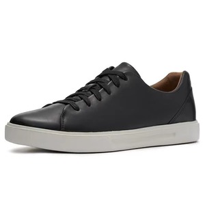 Chaussures décontractées pour hommes en cuir véritable souple, légères, antidérapantes, noires et blanches, pour le skateboard et le tennis, printemps-été - Product Image 3