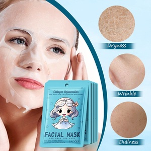 Mascarillas Faciales Blanqueadoras <span class=keywords><strong>de</strong></span> Colágeno SADOER, Serie <span class=keywords><strong>de</strong></span> Mascarillas <span class=keywords><strong>de</strong></span> Belleza para el Cuidado <span class=keywords><strong>de</strong></span> la Piel, Hidratantes con Ácido Salicílico y Niacinamida - Product Image 3