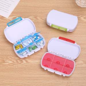 Organizador de Pastillas Semanal Portátil con Logotipo Personalizado, 6 Compartimentos, Doble Anillo de Sellado, Caja de Almacenamiento de Medicamentos con Pajita - Product Image 5