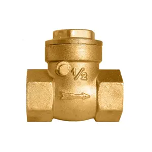 Brass swing check non-return valve SOLID supply high quantity 1 2 to 4 for general support oem