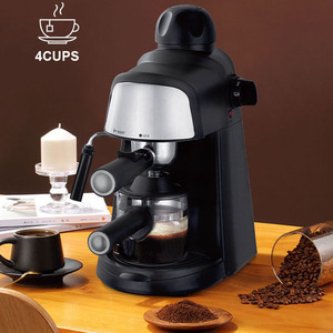 Machine à expresso semi-automatique 4 tasses, pression à pompe, cafetière électrique avec buse vapeur pour usage domestique - Product Image 1