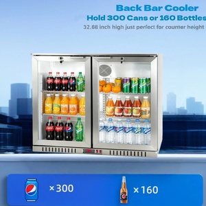 Réfrigérateur de bar modulaire encastrable professionnel en acier inoxydable à 2 portes de 36 pouces R600a pour l'affichage de fruits, boissons et bières - Product Image 2