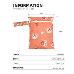 Kleine wasch bare Windeln Lagerung Organisieren Tasche Windel Kinderwagen Dry Tote Wieder verwendbarer Stoff Double Travel Water proof Wet Bag - Product Image 2