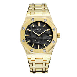 Montre homme en gros, modèle unique - Montre à quartz d'exportation avec bracelet en acier octogonal pour homme - Modèle résistant à l'eau - Product Image 3