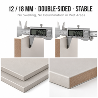 Panneau MDF mélaminé de qualité meuble, taille personnalisée 12/18 mm, résistant à l'humidité, pour corps d'armoire