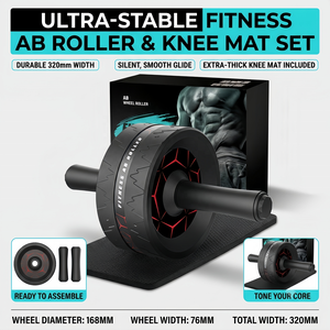 Rueda Abdominal para Ejercicios con Rodillera de EVA, 76mm de Ancho, TPR Overmolding, Entrenamiento de Fuerza del Core, Rodillo Abdominal para Gimnasio en Casa - Product Image 1