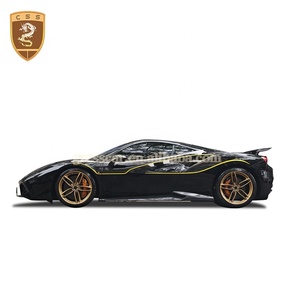 Novi Style fibre de carbone sèche séparateur de lèvre avant diffuseur arrière becquet jupes latérales Bodykit pour Ferrari 488 GTB Kits de carrosserie - Product Image 3
