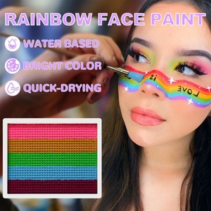 สีเพ้นท์หน้าแบบแยกสี ปลอดสารพิษ สีน้ำสำหรับเพ้นท์ร่างกาย พาเลทสำหรับงานศิลปะ สำหรับงานปาร์ตี้ฮาโลวีน งานเฉลิมฉลอง เด็กและผู้ใหญ่ ใช้เพ้นท์หน้า - Product Image 2