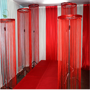 Decorazioni del soffitto sfondo di scena stringa tende pendenti per eventi di nozze con frangia di nappe <span class=keywords><strong>tenda</strong></span> drappeggio di nozze - Product Image 1