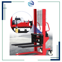 Mini 1Ton Self-Lift Semi Électrique Treuil Palan Manuel Palette Gerbeur Portable Chariot Élévateur avec Moteur pour Entrepôt Chargement Chariot Élévateur