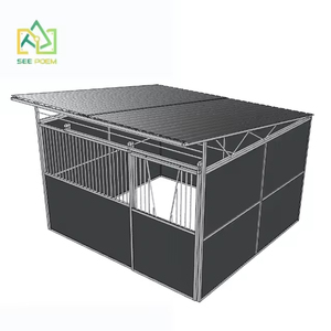 Feuerverzinkte Pferdeboxen mit Stahlrahmen und Dach im Nahost-Stil für den temporären Einsatz im Freien - Product Image 2