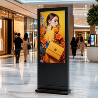 Afficheur numérique sur pied de 55 pouces, écran LCD publicitaire intérieur, kiosque totem, lecteur multimédia réseau WiFi