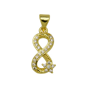 Colgante de Joyería DIY Chapado en Oro de 18K con Diseño de Sombrero Vaquero del Oeste, Corazón, Amor Infinito, Rosa y Flor - Product Image 5