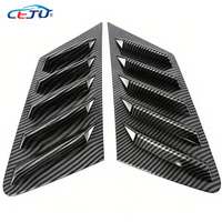 2 pièces, persiennes de fenêtre latérale arrière en ABS noir brillant et aspect fibre de carbone pour BYD E2, volet de fenêtre arrière, pièces de décoration extérieure automobile