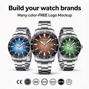Reloj de Cuarzo de Lujo para Hombre con Logotipo Personalizado, Acero Inoxidable 316L, Correa de Caucho FKM, Bisel de Cerámica Pepsi, Esfera Personalizada, Fecha Analógica, Deportivo, 5ATM - Product Image 6