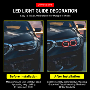 Nuevo Diseño de Ojos de Ángel LED de 3 Pulgadas, Bombilla H4 de 12V, 6000K, Impermeable, Cubierta Decorativa para Luces de Coche, Faro Delantero de Conducción Colorido Universal - Product Image 6