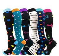 Spandex 20-30mmHg femmes hommes décontracté genou haut travail voyage chaussettes de Compression pour les infirmières enceintes