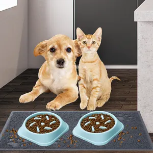 Schlussverkauf Kunststoff-Hundefüßen-Reinigungsmatte für Schüssel rutschfeste wasserdichte Haustiermatte