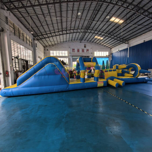 Large kids commercial bounce house combo slide <b>inflatable</b> obstacle course <b>for</b> water <b>pool</b> - Product Image 2