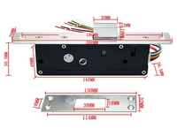 Serrure électrique 12V/24V pour système de contrôle d'accès de porte d'ascenseur, verrou électrique silencieux avec clé mécanique