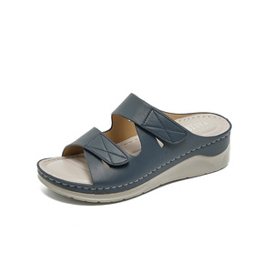 Elegant Black T-Strap Flat Sandals Open Toe Summer Women <b>Shoes</b> Genuine Leather Upper Rhinestone Decoration Buckle Closure - Product Image 3