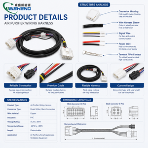 Rangkaian Kabel Pembersih Udara Kustom untuk Perangkat Rumah Tangga, Kabel Harness untuk Sistem Pembersih Udara - Product Image 3