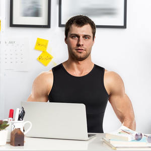 Magliette Compressive per Dimagrimento, Gilet Modellante da Uomo, Maglia Sportiva Snellente, Body Shaper per Uomini - Product Image 4