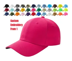 כובע בנים הסיטונאי כובע עם gorra באיכות טובה 3D רקמה לוגו כובע בייסבול 100% כותנה כובע