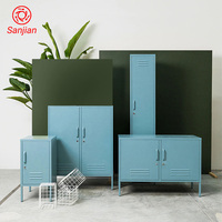 SANJIAN <strong>Best</strong> <strong>Selling</strong> Wholesale Household Furniture Pink Foot Stand Half Tall <strong>Storage</strong> Locker Metal Cupboard Steel <strong>Cabinets</strong>