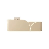 Comptoir de caisse minimaliste moderne en bois couleur crème pour magasins de vêtements, salons de beauté, bars, bureaux d'accueil