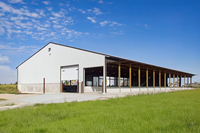 Construcción rápida y de bajo costo de edificios prefabricados con estructuras de acero, cobertizos prefabricados para caballos y graneros para granjas