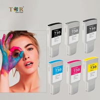Para cartuchos de tinta HP 730 con Chip para impresora HP DesignJet T1600 T1700 T2600 cartucho de tinta recargable 730 Compatible HP 730