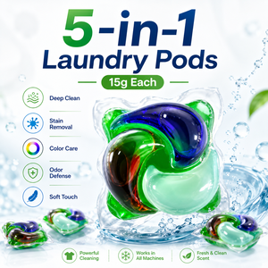 Eco-Friendly <b>Detergent</b> Pods 15g High Concentrated Cleaning for Automatic Machine Washing Apparel Care - Product Image 2
