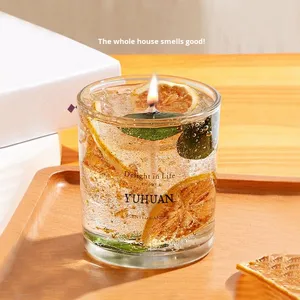 Vela de Cera de Soja Hecha a Mano con Flores Reales y Aroma a Gelatina, Fragancia Creativa para Interiores, Dormitorio, Aromaterapia, Regalo para el Día de San Valentín - Product Image 4