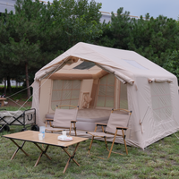 Grande tente pneumatique de haute qualité pour le camping en plein air, imperméable, en tissu Oxford, portable, ouverture automatique rapide, tente kaki