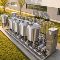 Station CIP Tonsen 2000L à 4 cuves en acier inoxydable avec système CIP à double enveloppe pour la production de bière et de boissons à grande échelle