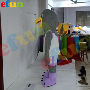 Efun quantité minimale de commande 1 PC Costume de mascotte aigle gris personnalisé professionnel Taille adulte Cartoon <span class=keywords><strong>Arnold</strong></span> Eagle Costume de mascotte pour le carnaval - Product Image 2
